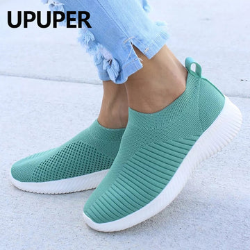 UPUPER Light Sneakers Women Running Shoes Women Breathable Mesh Slip-On Shoes Woman Sports Shoes 2019 zapatillas mujer deportiva