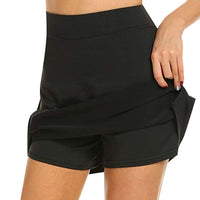 Women Anti-Chafing Pencil Skirts with Shorts Tennis Golf Workout Sports Pantskirts HSJ88